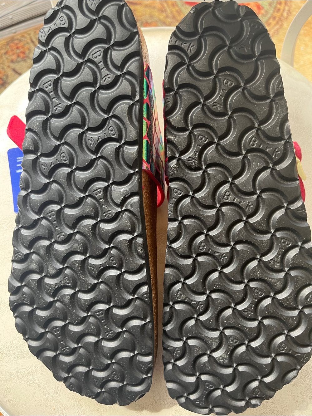 NWT - Birkenstock Gizeh Gator Gleam raspberry sandals size 40 - Picture 3 of 6